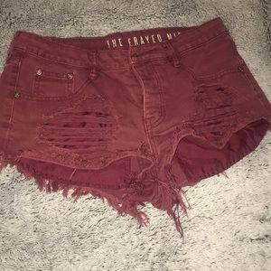 Burgundy shorts